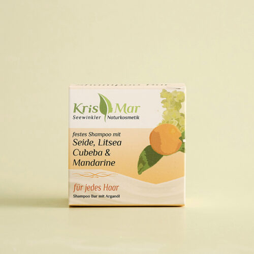 KrisMar Shampoo Bar Seide, Litsea Cubeba & Mandarine