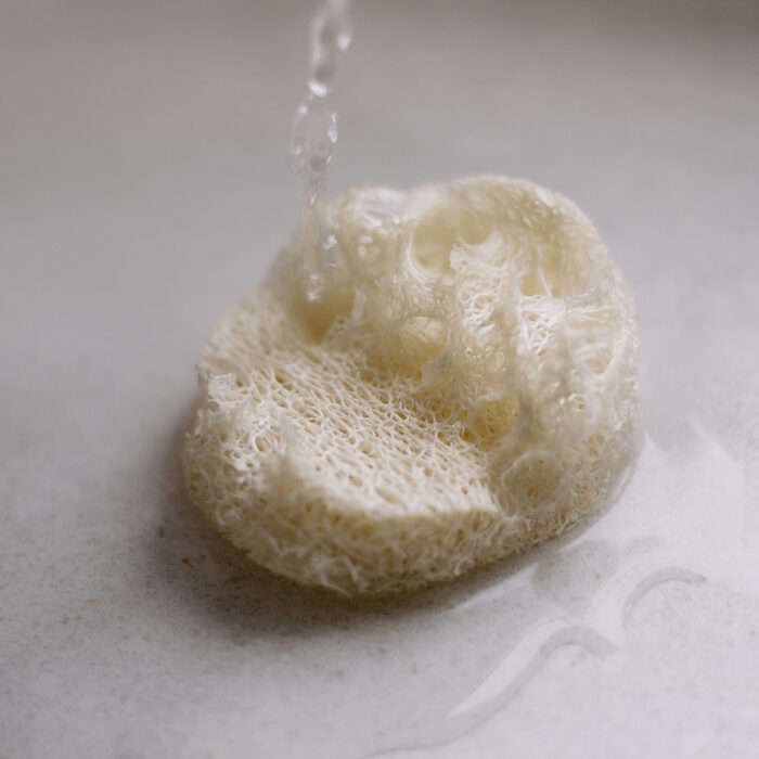 Croll & Denecke Luffa Peeling Pads mit Wasser